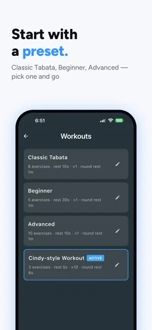 Tabata Timer - HIIT Workout screenshot 3