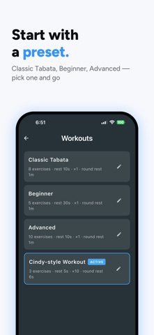 Tabata Timer - HIIT Workout Screenshot 3 of 7