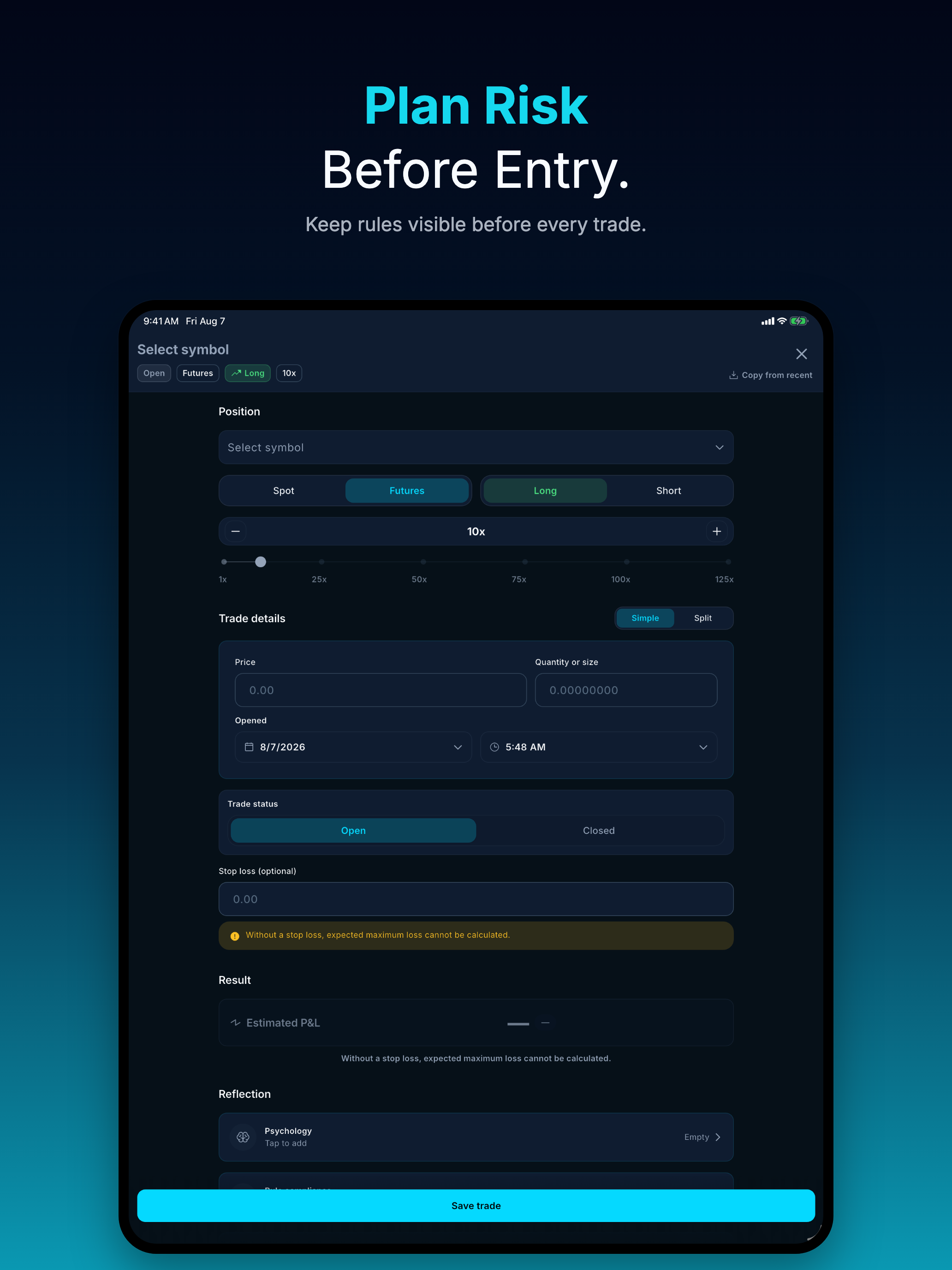 Whale Journal - Trading Log screenshot 8