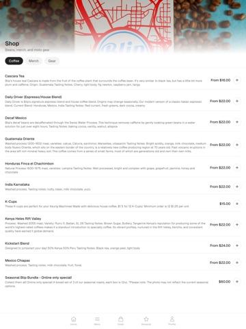 Blip Roasters iPad screenshot