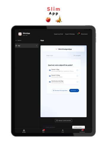 SlimApp iPad screenshot