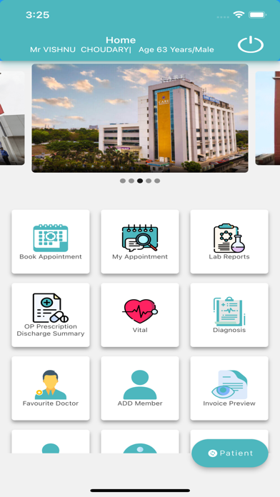 Care Hospitals Patient App Screenshot