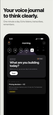 Echo - Your AI co-founder Screenshot 2 of 8