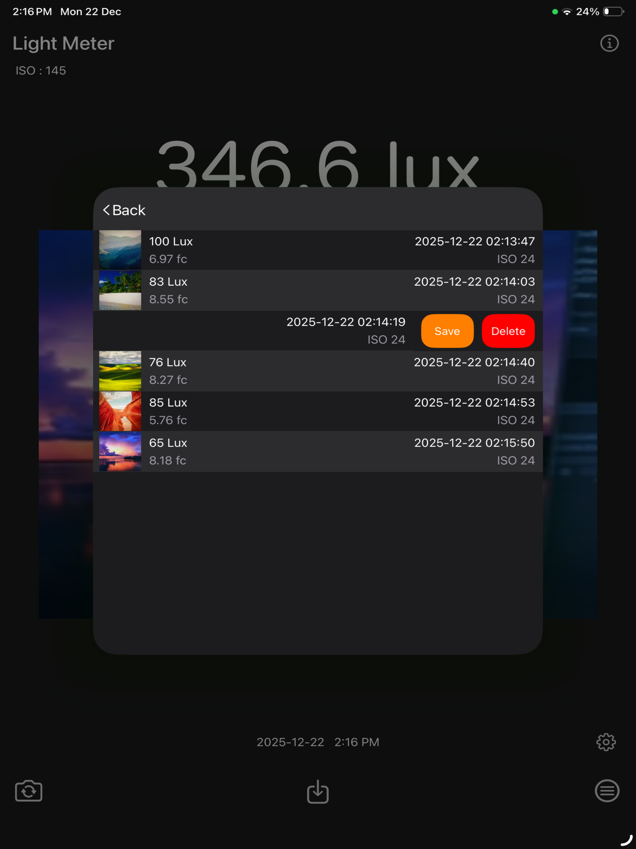 Light Meter - Brightness Calc