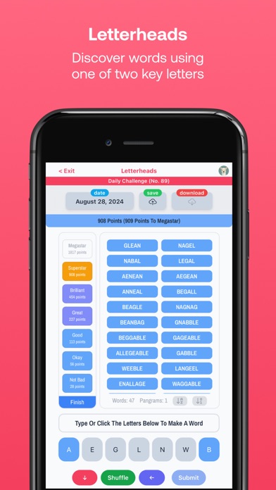 Pocket Puzzles: Word Games Screenshot