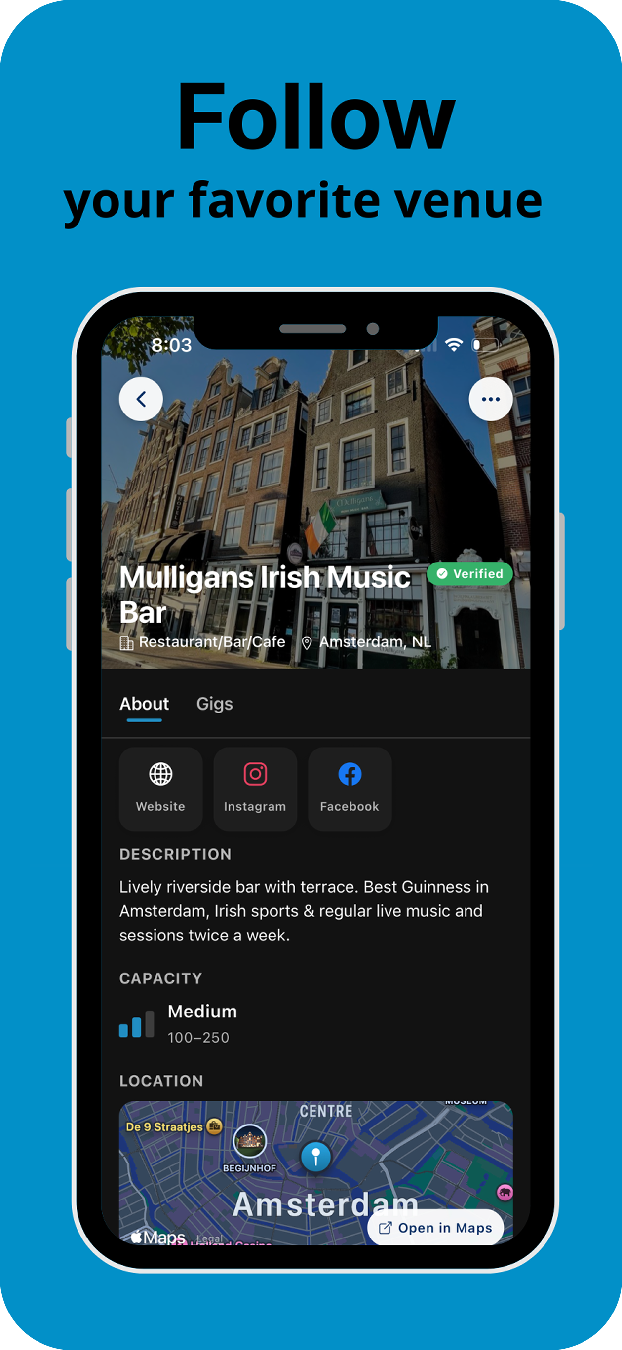 The Gigs App screenshot 2