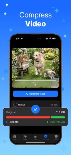 Cleanio video compressor screen