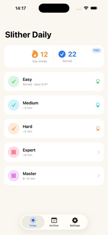 SlitherDaily: Loop Puzzle iPhone screenshot