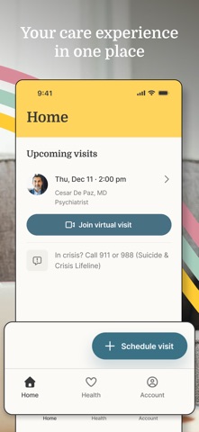 Talkiatry: Virtual Psychiatry iPhone screenshot