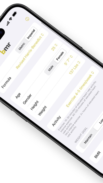 BMR - Basal Metabolic Rate