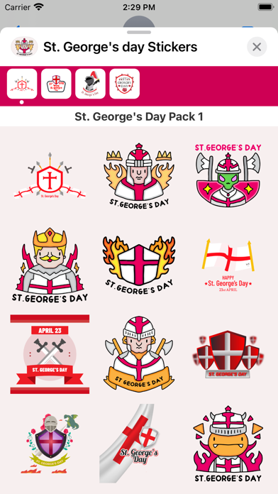 Screenshot #1 pour St. George's Day Stickers