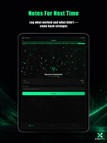Exersix - AI Workout Tracker iPad screenshot