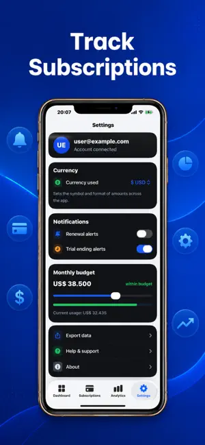Subscription Manager - Track screenshot 1