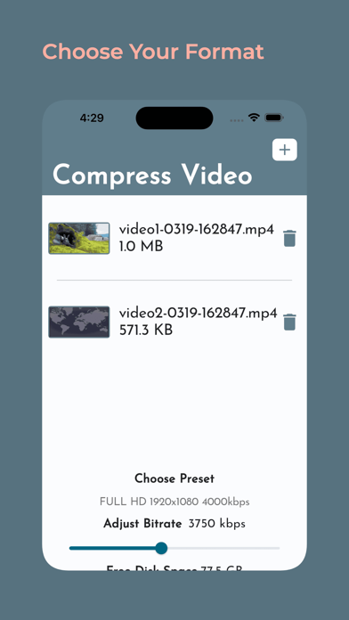 Screenshot #1 pour Just a Simple Video Compressor
