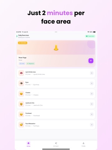 FaceYogaAi: Face Yoga Exercise iPad screenshot