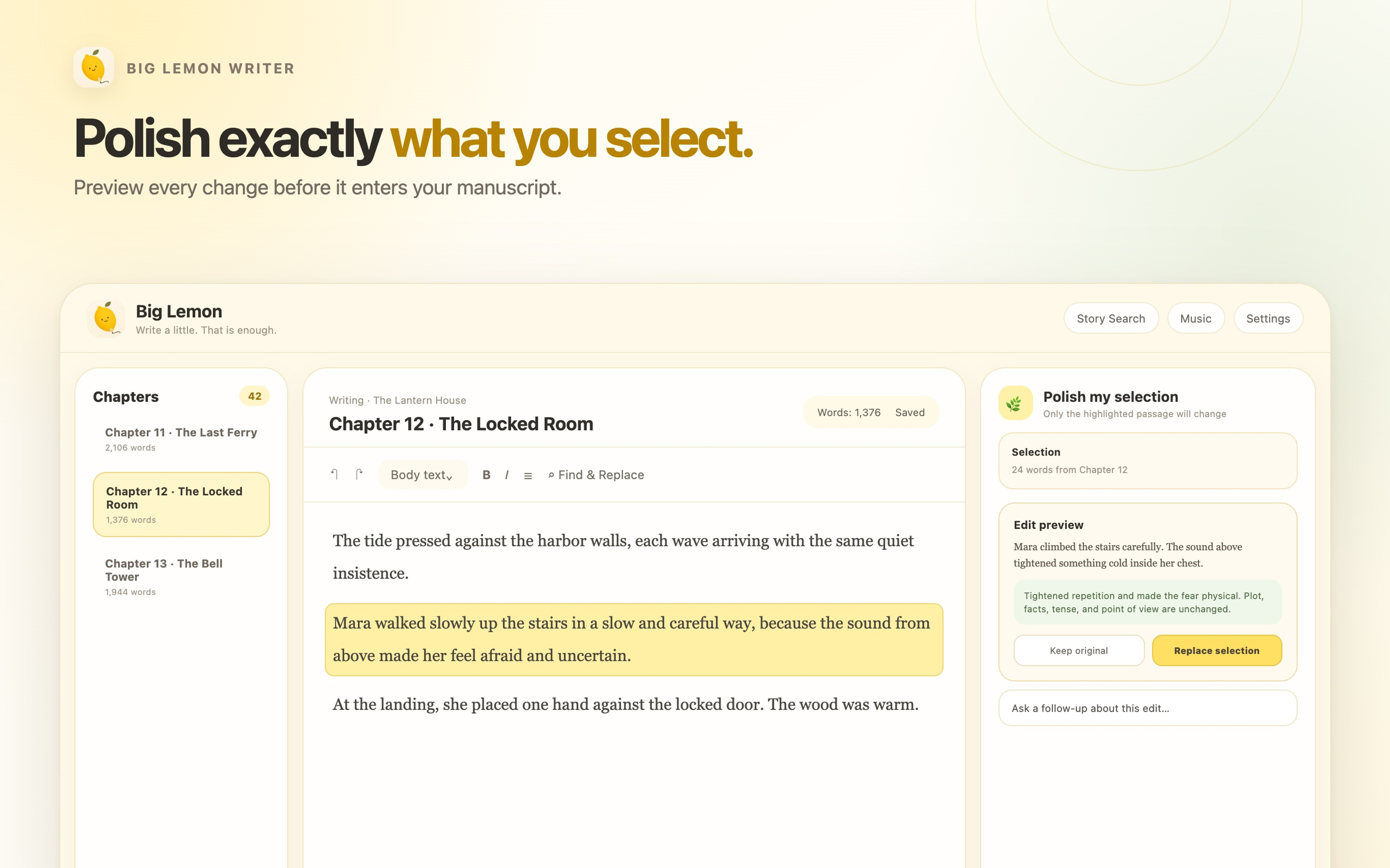 Big Lemon: Novel Writer screenshot 19
