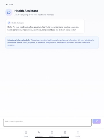 DoctorTalk Translator iPad screenshot
