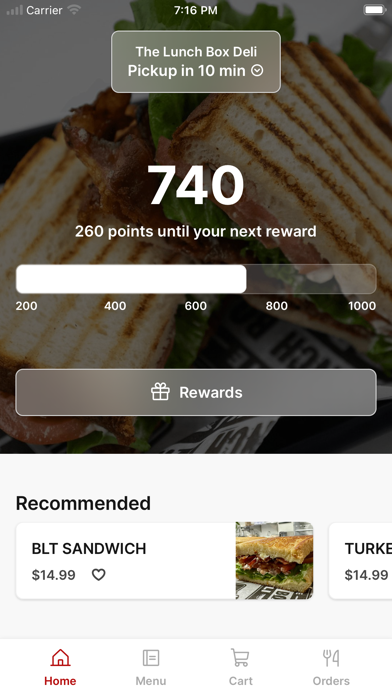 The Lunch Box Deli iPhone screenshot 1 - Food & Drink app