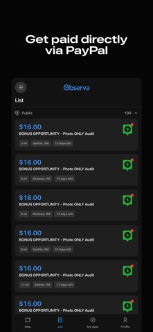 Captura de tela 8 de Observa: Earn Money From Gigs