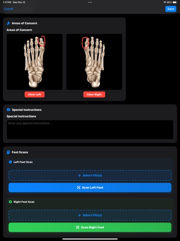 OrthoCloud Structure iPad screenshot