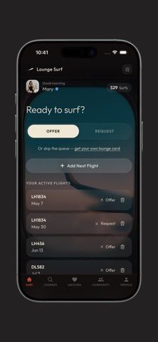 Lounge Surf: Guest Pass Match iPhone screenshot