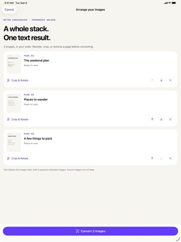 Text Unlocked: Photo to Text iPad screenshot
