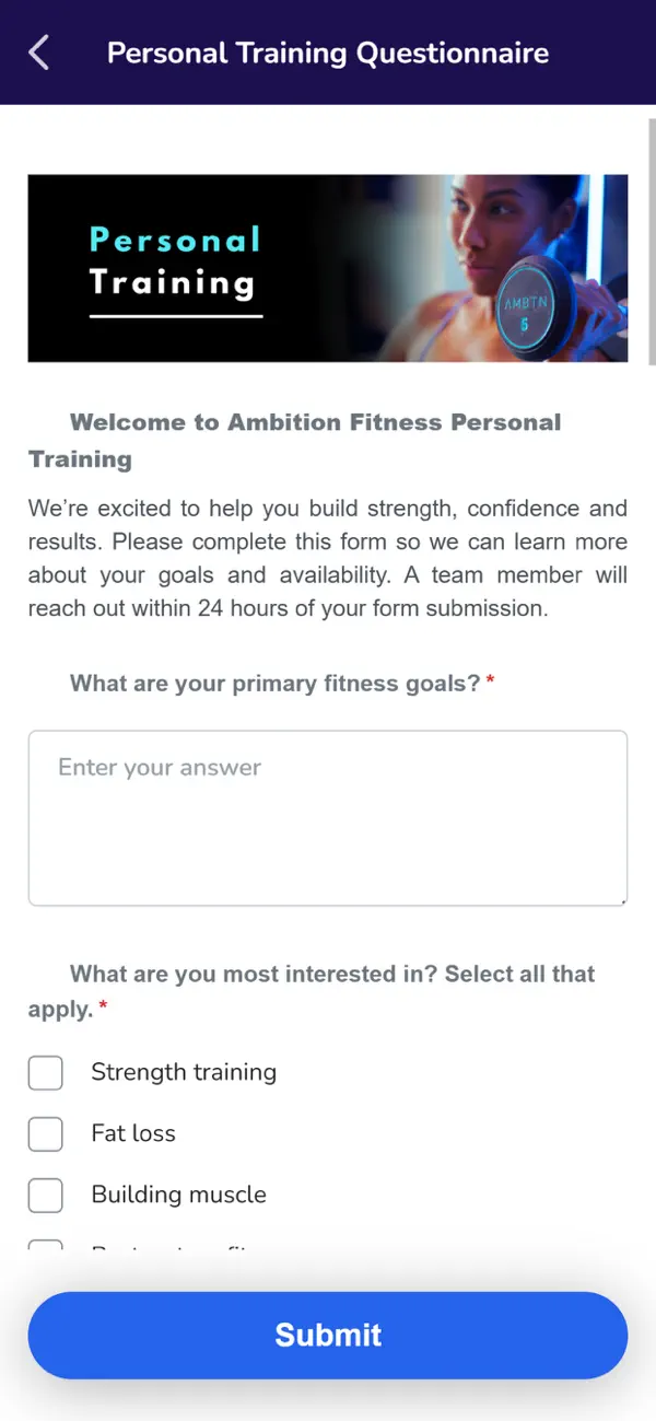 Screenshot #2 pour Ambition Fitness