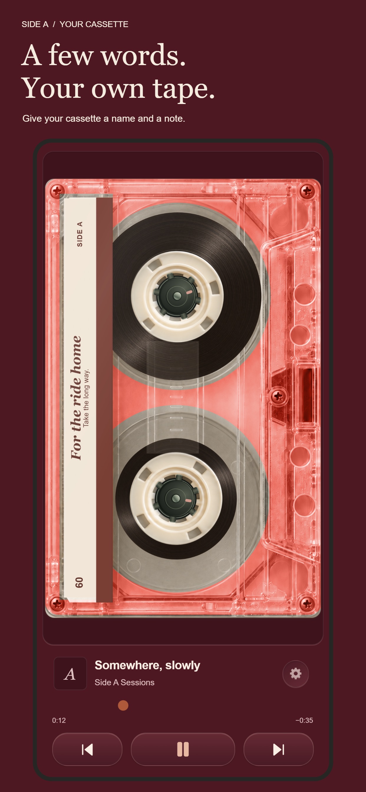Screenshot 3 of Side A: Your Cassette