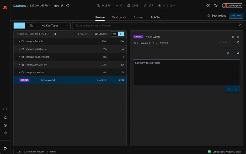 Redis Insight app screenshot