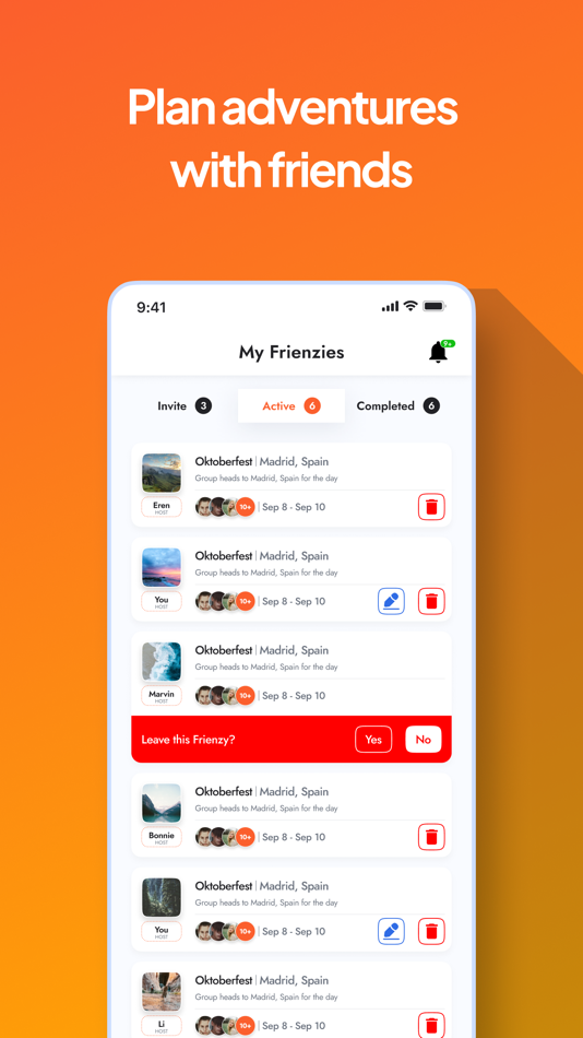 Frienzy: Group Travel & Events - 2.3.8 - (iOS)