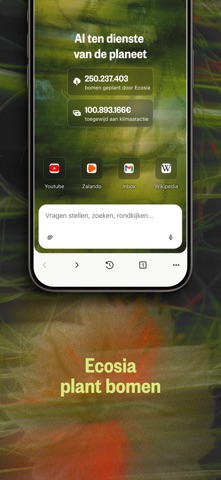 Ecosia: Zoek en plant bomen iPhone screenshot 2