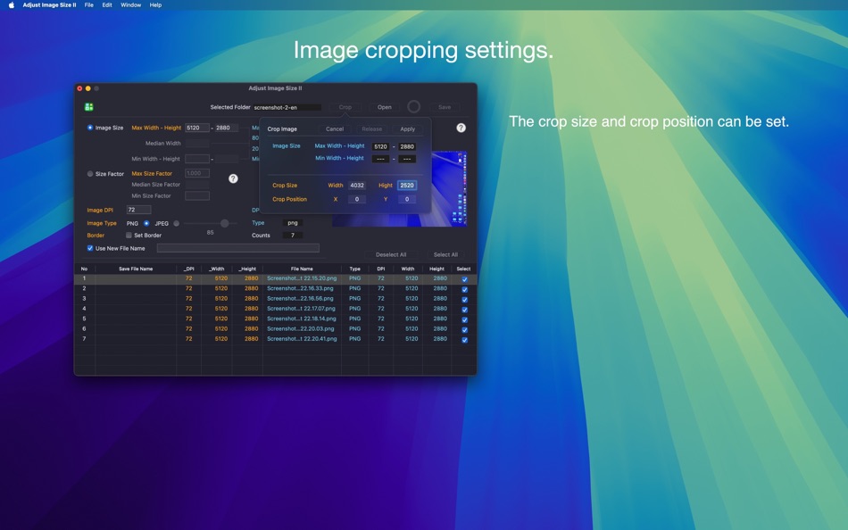 #6. Adjust Image Size II (macOS) 来自: Kunio Takeuchi