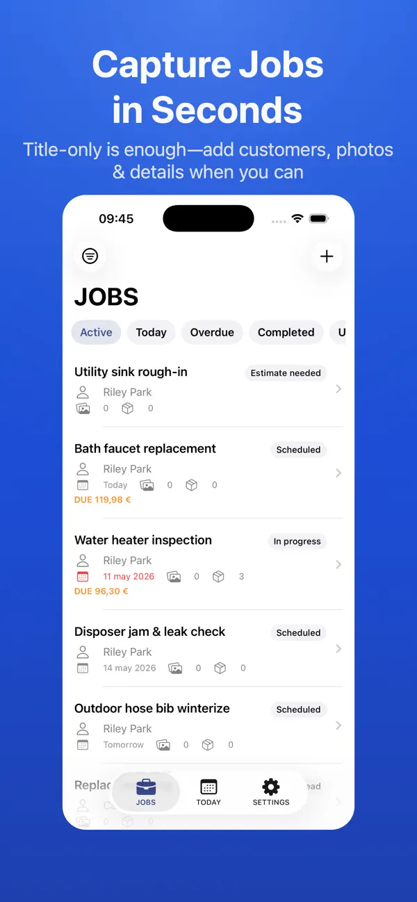 Field Service Job Tracker Screenshot 1