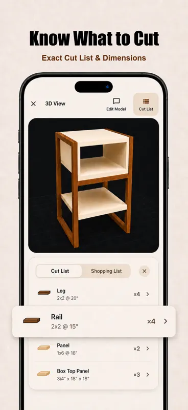 TimberLab: Woodworking Modeler screenshot 3 of 4