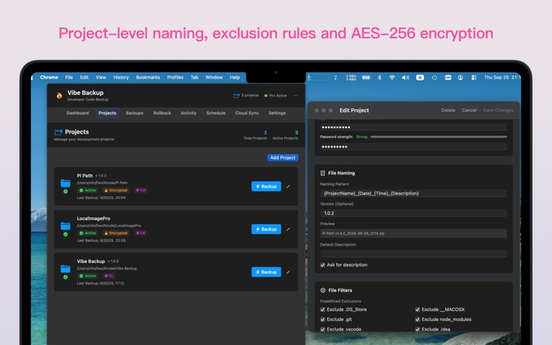 Vibe Backup - Dev Code Backup app screenshot 3