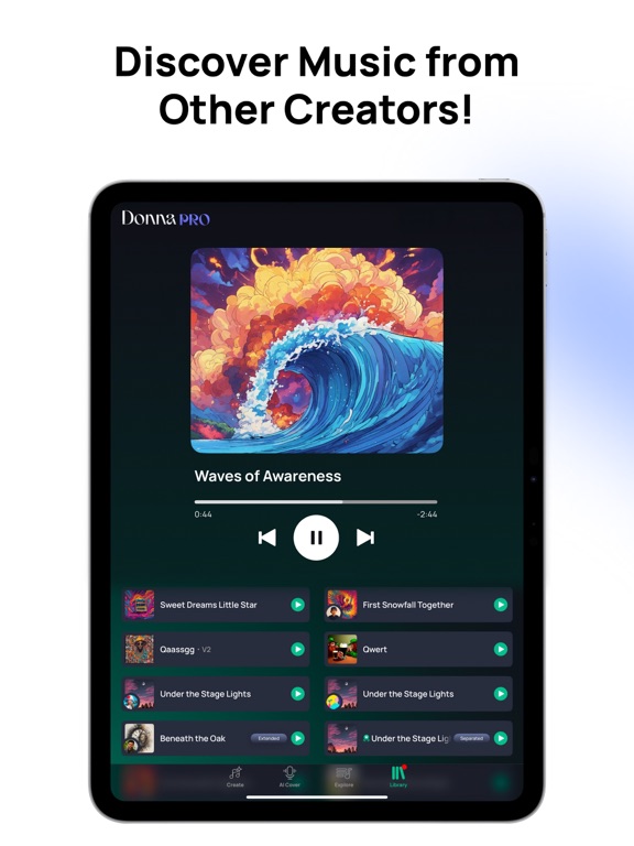 Donna AI Song & Music Maker iPad screenshot 6 - Music app