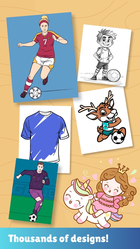 #2. Paint magic soccer pages (iOS) 由: Classic fairy tales Interactive book for kids