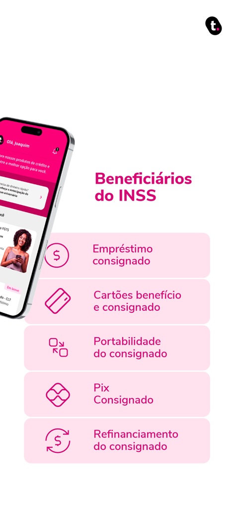 meutudo. Empréstimo, INSS FGTS - The app presents comprehensive financial solutions for INSS beneficiaries, including accessible payroll loans and specialized options like payroll loan portability and refinancing.