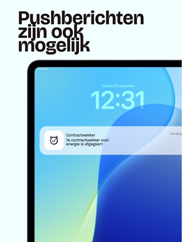 Contractwekker iPad screenshot