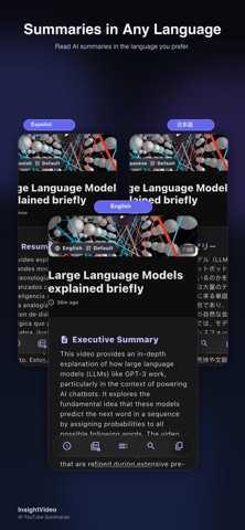 InsightVideo: AI Summary iPhone screenshot