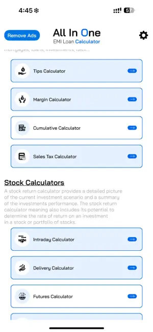 All in One EMI Calculator screenshot 2