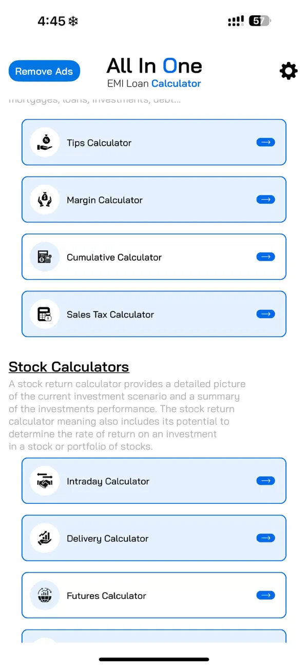 Screenshot #2 pour All in One EMI Calculator