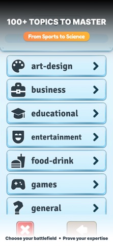 Quiz Battle: Think Fast iPhone screenshot