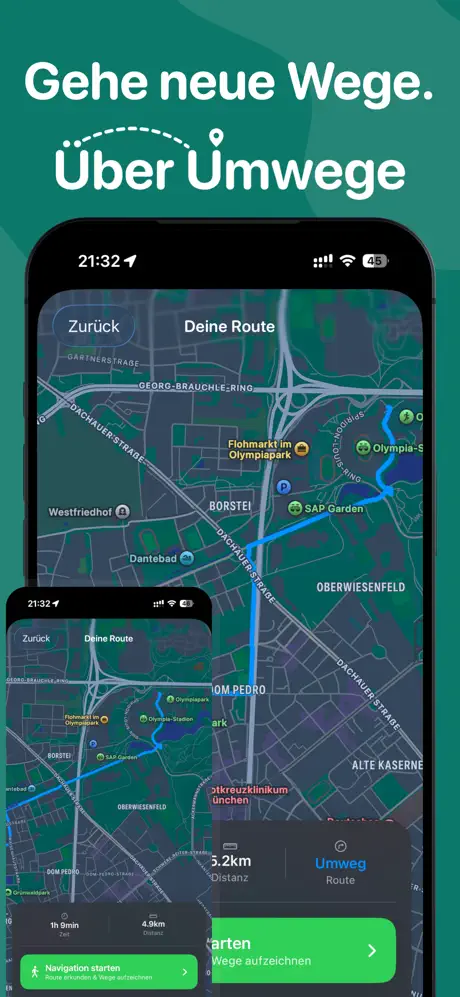 &Uuml;ber Umwege - Stadt erkunden 城市绕行探索应用截图