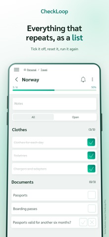 CheckLoop: Reusable Checklists Screenshot 1 of 10