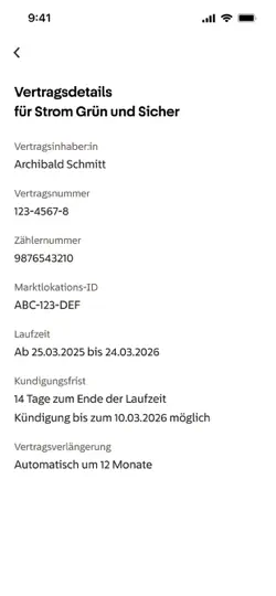 Screenshot von EnBW+ auf dem iPhone 6