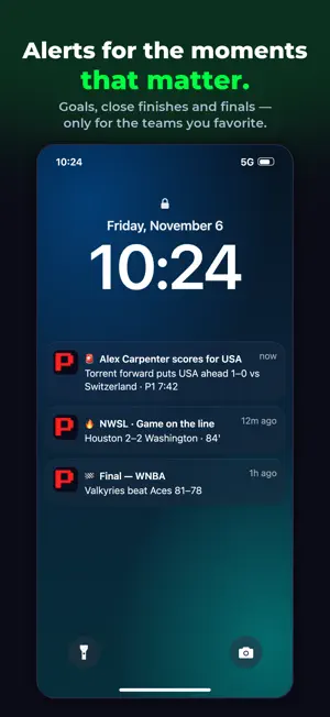 Pulse: Women's Sports Scores screenshot 2