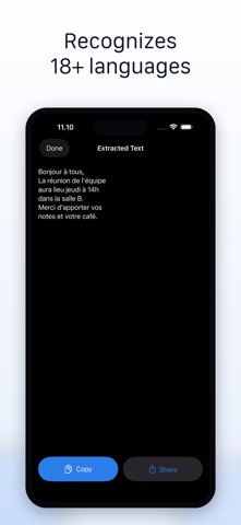 Image to Text: Photo OCR Scan iPhone screenshot