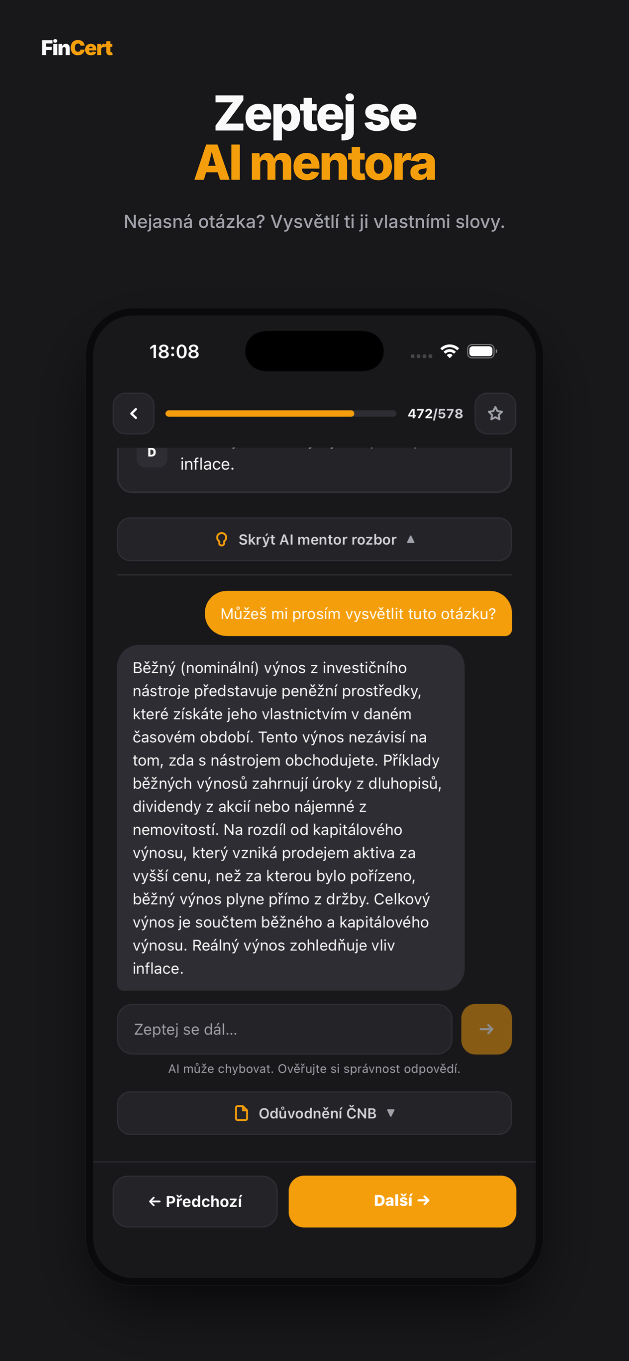 FinCert – Zkoušky ČNB