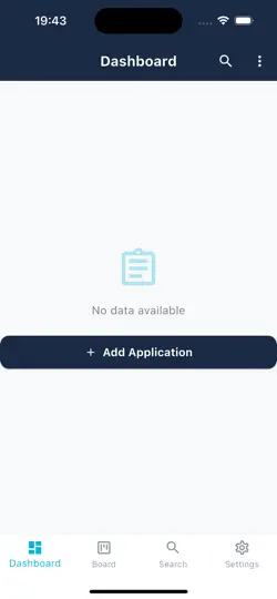 Captura de pantalla de JobTrack Private en iPhone 2